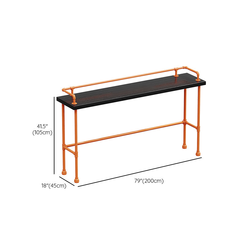 Indoor Contemporary Bar Dining Table Rectangle Metal Legs Bar Table Clearhalo 'Bar Furniture' 'Bar Tables' 'bar_tables' 'furn' 'furn_bar_tables' 'Furniture' 'Kitchen & Dining Furniture' 7407684