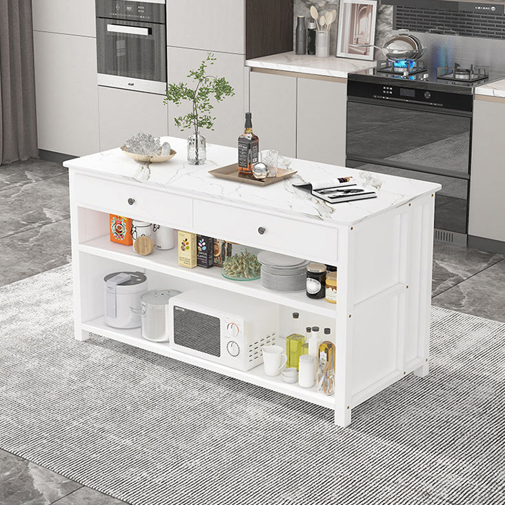 Modern Style Stone Bar Dining Table Rectangle Bar Table for Kitchen White Without Chairs Clearhalo 'Bar Furniture' 'Bar Tables' 'bar_tables' 'furn' 'furn_bar_tables' 'Furniture' 'Kitchen & Dining Furniture' 7407687