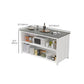Modern Style Stone Bar Dining Table Rectangle Bar Table for Kitchen Clearhalo 'Bar Furniture' 'Bar Tables' 'bar_tables' 'furn' 'furn_bar_tables' 'Furniture' 'Kitchen & Dining Furniture' 7407692
