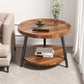 Wood Cocktail Table 3 Legs Modern Single Coffee Table with Shelf Clearhalo 'Coffee & Accent Tables' 'Coffee Tables' 'coffee_tables' 'furn' 'furn_coffee_tables' 'Furniture' 'Living Room Furniture' 7407789