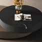 Nesting Coffee Table Set Oval Pedestal Wood Coffee Table with Drawer