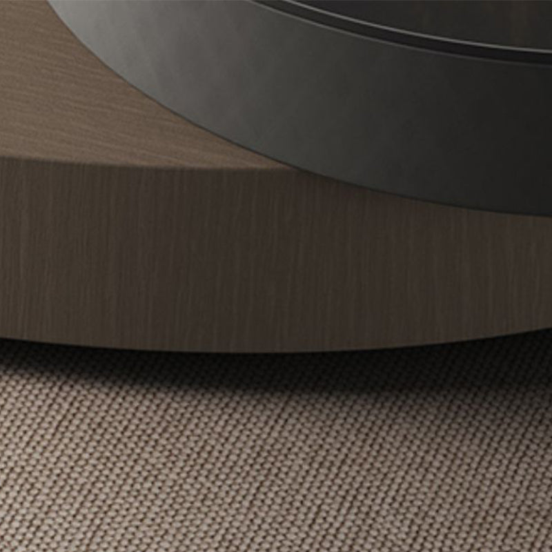 Nesting Coffee Table Set Oval Pedestal Wood Coffee Table with Drawer