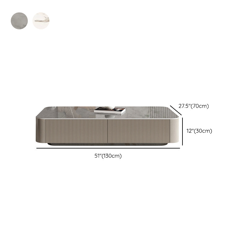 Pedestal Glam Coffee Table Rectangle Slate Single Coffee Table with Drawer Clearhalo 'Coffee & Accent Tables' 'Coffee Tables' 'coffee_tables' 'furn' 'furn_coffee_tables' 'Furniture' 'Living Room Furniture' 7407851