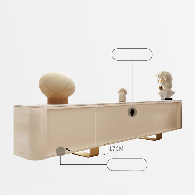 Glam Media Console Stone Media Console TV Stand for Living Room Clearhalo 'furn' 'furn_tv_stands_entertainment_centers' 'Furniture' 'Living Room Furniture' 'TV Stands & Entertainment Centers' 'TV Stands & Media Storage Furniture' 'tv_stands_entertainment_centers' 7408176