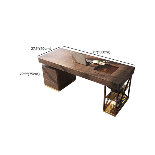 Bureau de bureau de style contemporain Bureau de forme rectangulaire Bureau de tâche avec 6 tiroirs