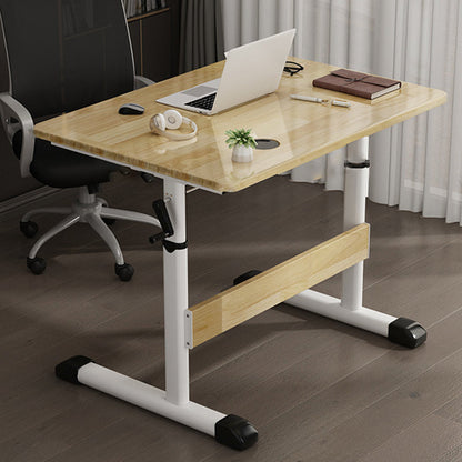 Modern Folding Dormitory Writing Desk 23.6" H Office Desk with T-Shape Base 31"L x 24"W x 47"H Clearhalo 'furn' 'furn_office_desk' 'Furniture' 'Office Desks' 'Office Furniture' 'office_desk' 7408542