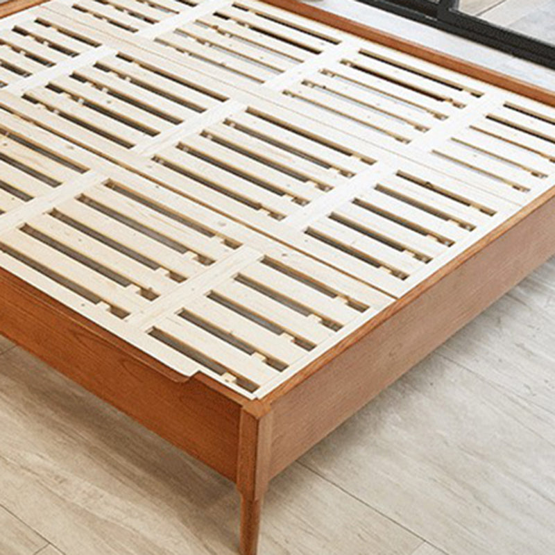 Tropical Standard Bed Solid Wood Solid Color Panel Bed with Headboard Clearhalo 'Bedroom Furniture' 'Beds' 'furn' 'furn_beds' 'Furniture' 7408618