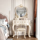 Victorian Bedroom Makeup Vanity Desk Table White Vanity Dressing Table Clearhalo 'Bedroom Furniture' 'furn' 'furn_makeup_vanities' 'Furniture' 'Makeup Vanities' 'makeup_vanities' 7408637