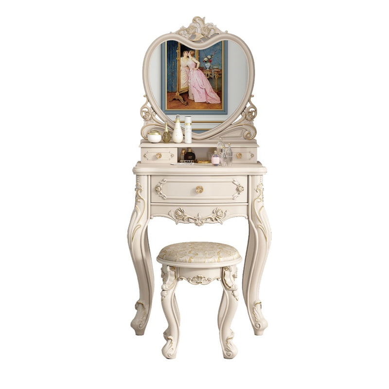 Victorian Bedroom Makeup Vanity Desk Table White Vanity Dressing Table Clearhalo 'Bedroom Furniture' 'furn' 'furn_makeup_vanities' 'Furniture' 'Makeup Vanities' 'makeup_vanities' 7408643