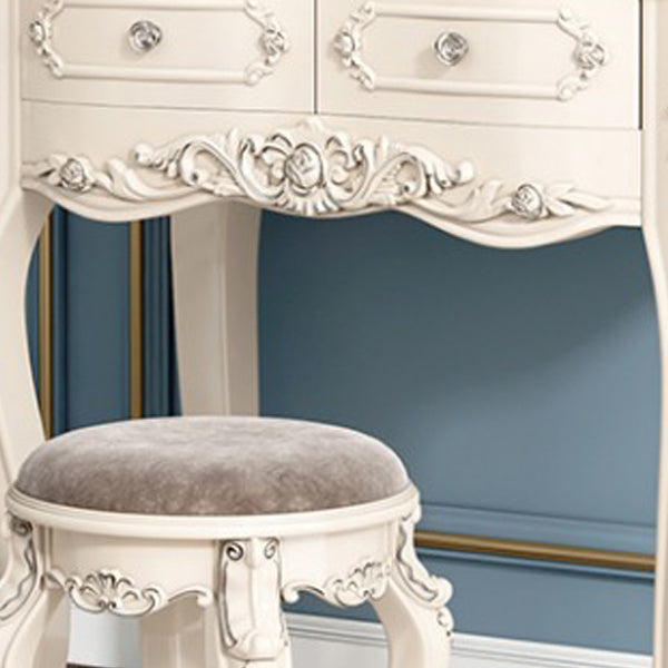 Victorian Bedroom Makeup Vanity Desk Table White Vanity Dressing Table Clearhalo 'Bedroom Furniture' 'furn' 'furn_makeup_vanities' 'Furniture' 'Makeup Vanities' 'makeup_vanities' 7408645