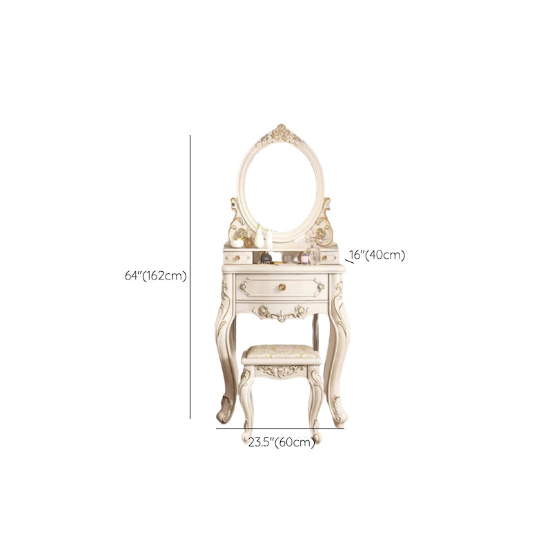 Victorian Bedroom Makeup Vanity Desk Table White Vanity Dressing Table Clearhalo 'Bedroom Furniture' 'furn' 'furn_makeup_vanities' 'Furniture' 'Makeup Vanities' 'makeup_vanities' 7408650