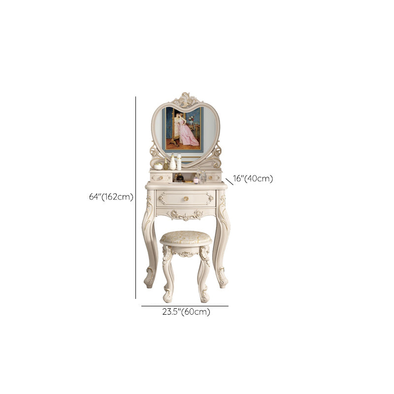 Victorian Bedroom Makeup Vanity Desk Table White Vanity Dressing Table Clearhalo 'Bedroom Furniture' 'furn' 'furn_makeup_vanities' 'Furniture' 'Makeup Vanities' 'makeup_vanities' 7408654