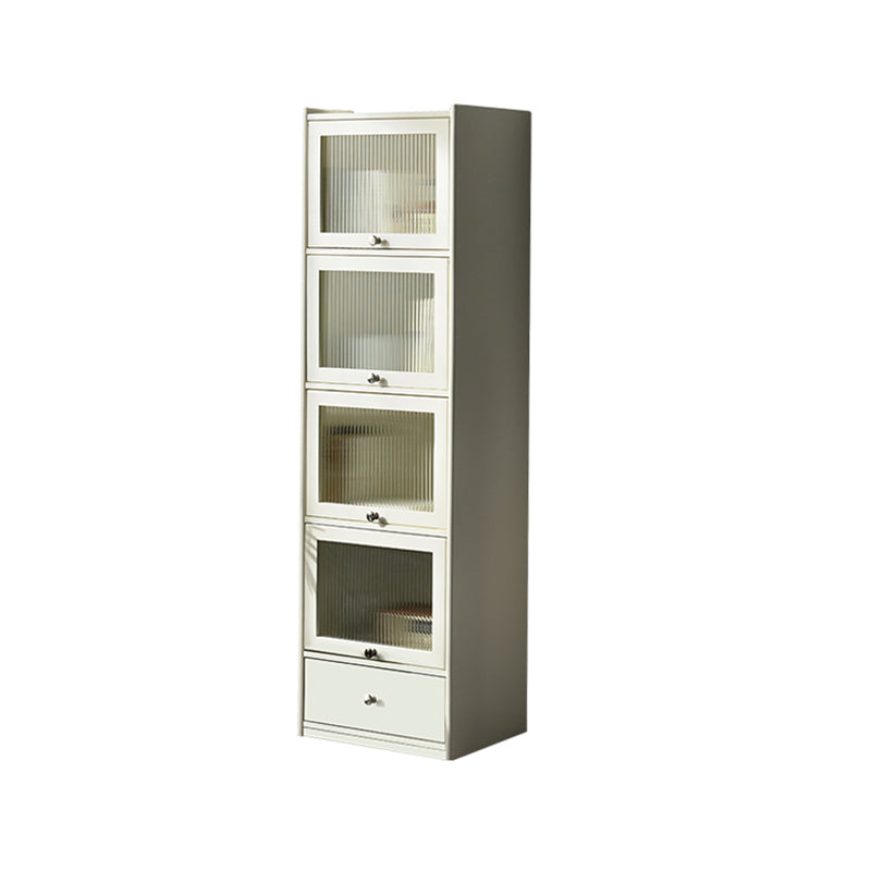 Mid-century Modern 4- Door Cabinet Rectangle Solid Wood Accent Cabinet