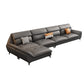 37,79 "Sofa sectionnel gris de haut gris canapé modulaire en cuir avec coussin arrière