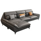 37,79 "Sofa sectionnel gris de haut gris canapé modulaire en cuir avec coussin arrière