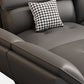 37,79 "Sofa sectionnel gris de haut gris canapé modulaire en cuir avec coussin arrière