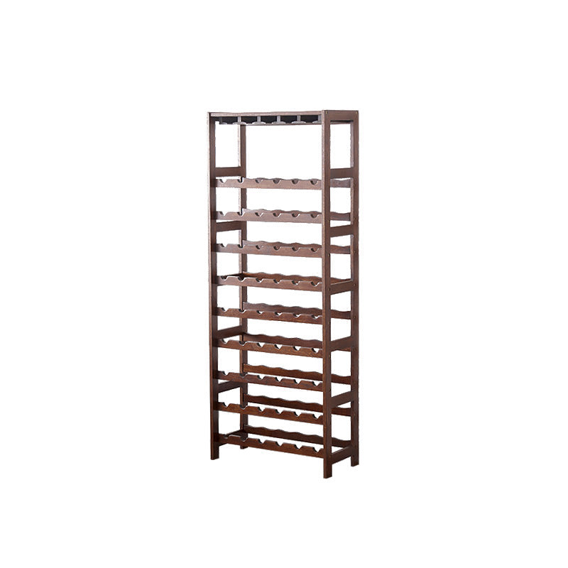 Modern Floor Wine Bottle Rack Solid Wood Wine Bottle Rack for Home Nut-Brown Clearhalo 'furn' 'furn_wine_racks' 'Furniture' 'Kitchen & Dining Furniture' 'Wine Racks' 'wine_racks' 7409789