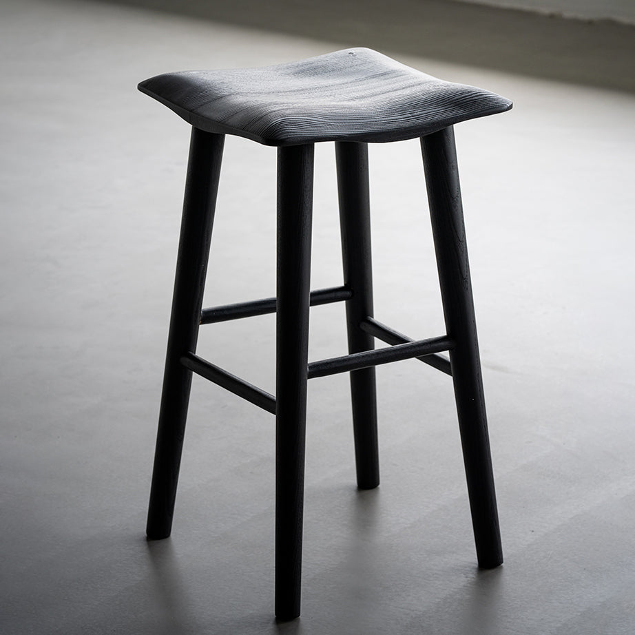 Modern Style Black Bar Stool Solid Wood Bar Stools for Dining Room