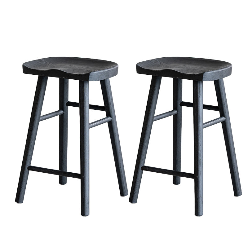 Modern Style Black Bar Stool Solid Wood Bar Stools for Dining Room