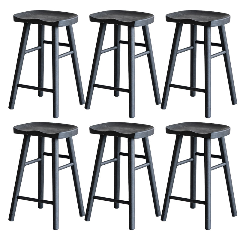 Modern Style Black Bar Stool Solid Wood Bar Stools for Dining Room