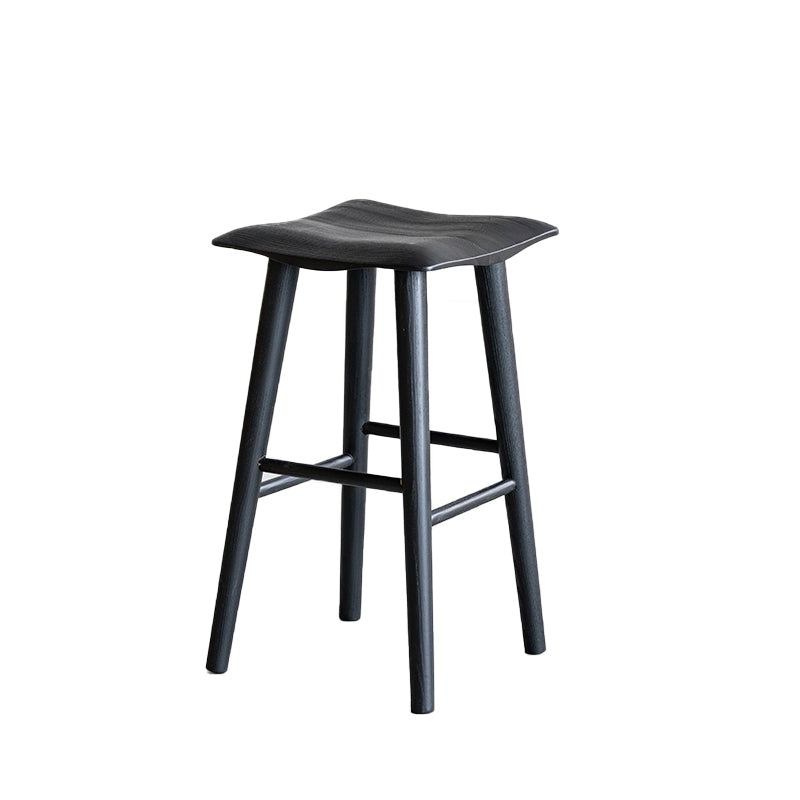 Modern Style Black Bar Stool Solid Wood Bar Stools for Dining Room