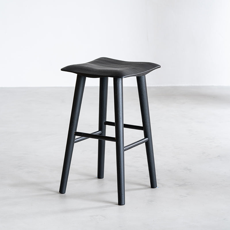 Modern Style Black Bar Stool Solid Wood Bar Stools for Dining Room