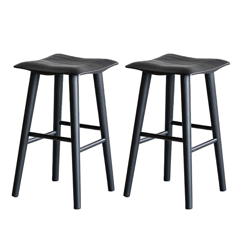Modern Style Black Bar Stool Solid Wood Bar Stools for Dining Room