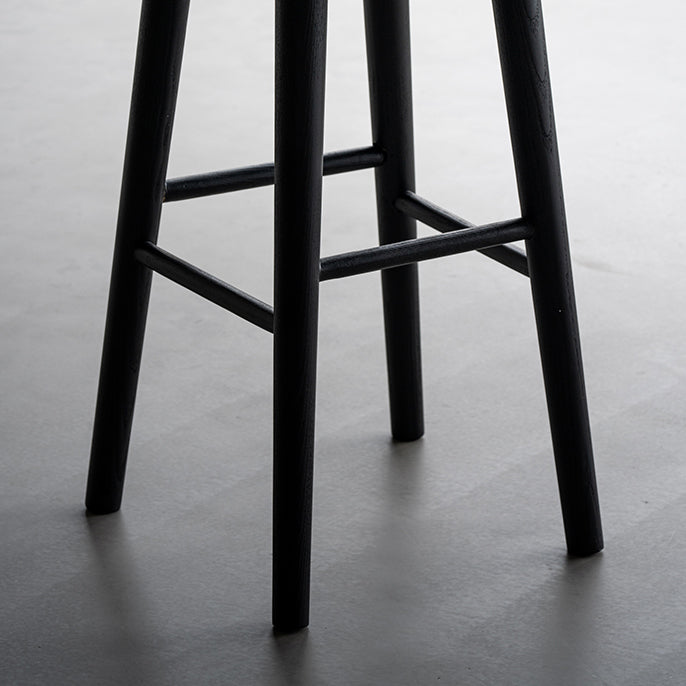 Modern Style Black Bar Stool Solid Wood Bar Stools for Dining Room
