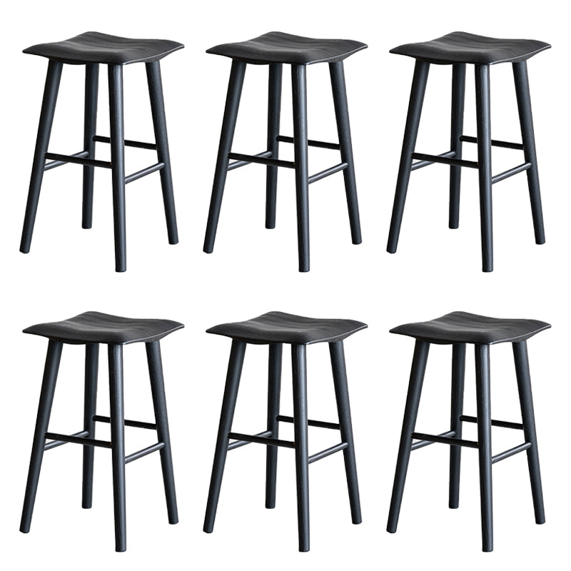 Modern Style Black Bar Stool Solid Wood Bar Stools for Dining Room