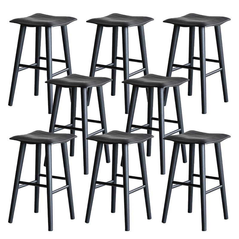 Modern Style Black Bar Stool Solid Wood Bar Stools for Dining Room