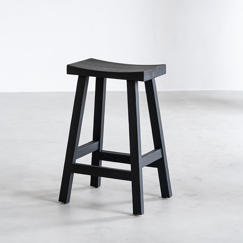 Modern Style Black Bar Stool Solid Wood Bar Stools for Dining Room