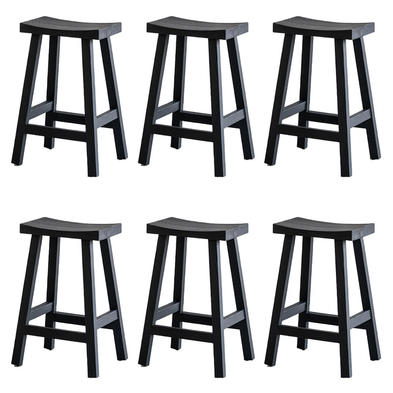 Modern Style Black Bar Stool Solid Wood Bar Stools for Dining Room