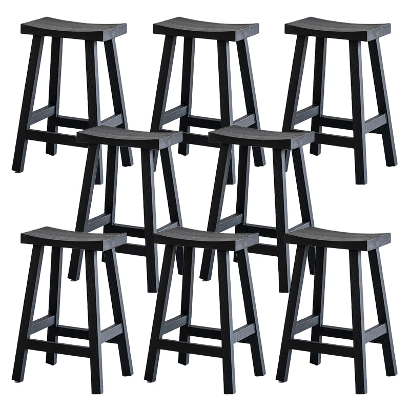 Modern Style Black Bar Stool Solid Wood Bar Stools for Dining Room