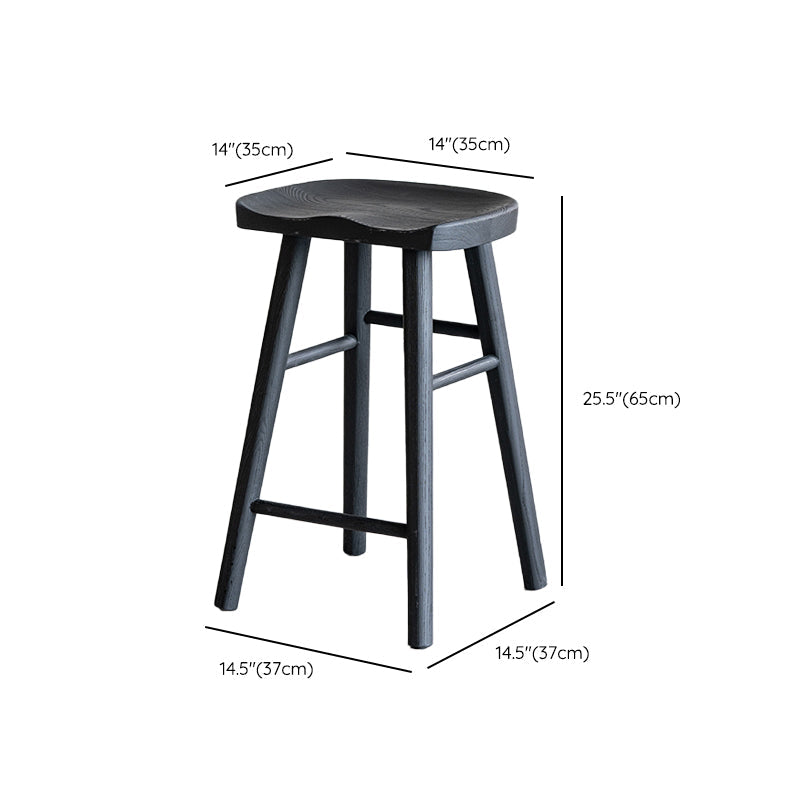 Modern Style Black Bar Stool Solid Wood Bar Stools for Dining Room