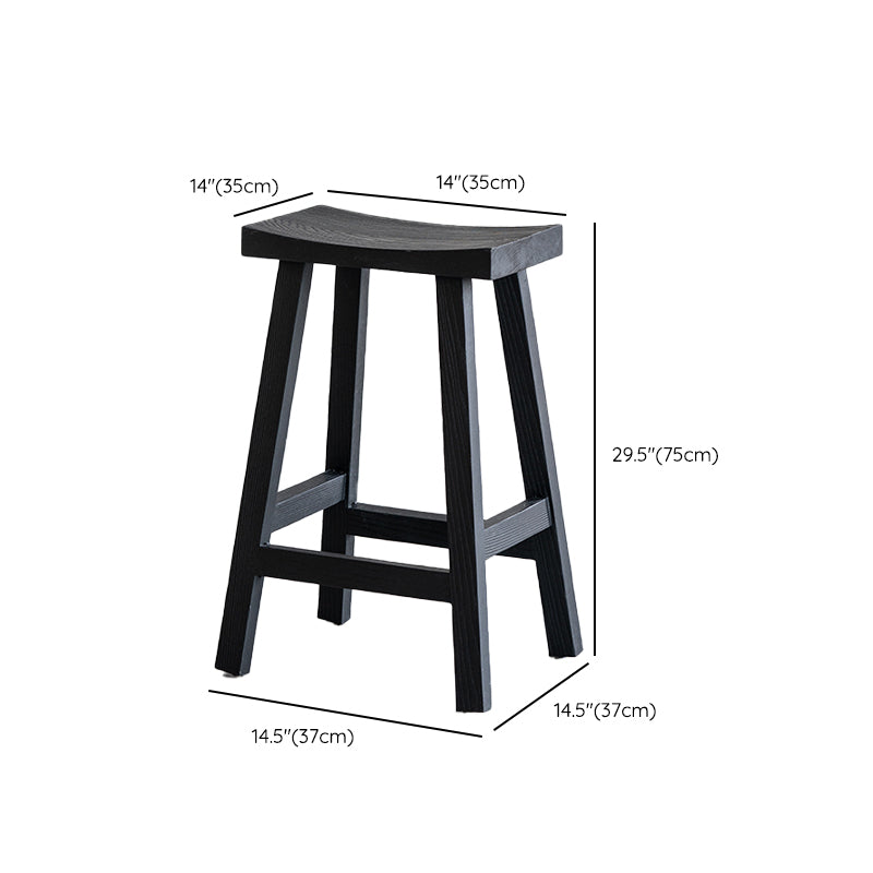 Modern Style Black Bar Stool Solid Wood Bar Stools for Dining Room