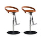 Taburetes modernos de barra ajustable taburetes de barra de respaldo de cuero para comedor