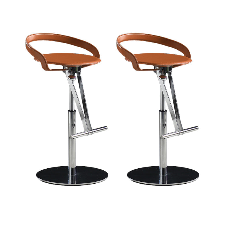 Taburetes modernos de barra ajustable taburetes de barra de respaldo de cuero para comedor