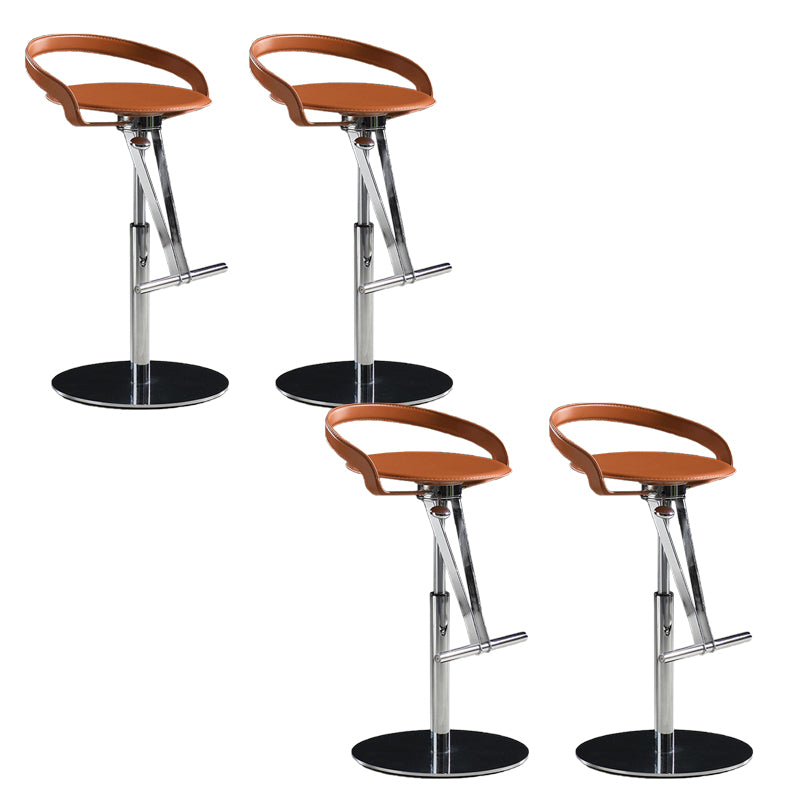 Taburetes modernos de barra ajustable taburetes de barra de respaldo de cuero para comedor