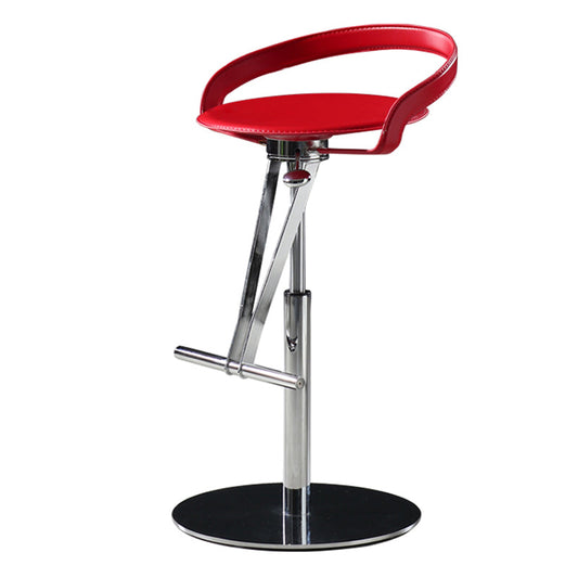 Modern Adjustable Bar Stool Leather Backrest Bar Stools for Dining Room