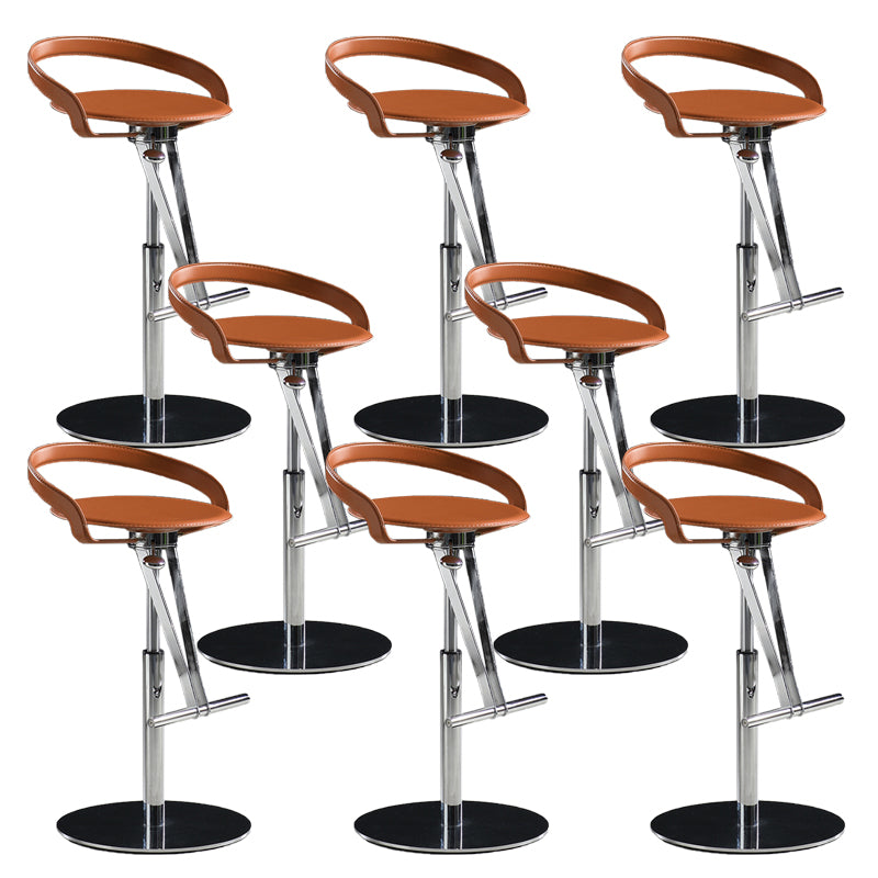Taburetes modernos de barra ajustable taburetes de barra de respaldo de cuero para comedor