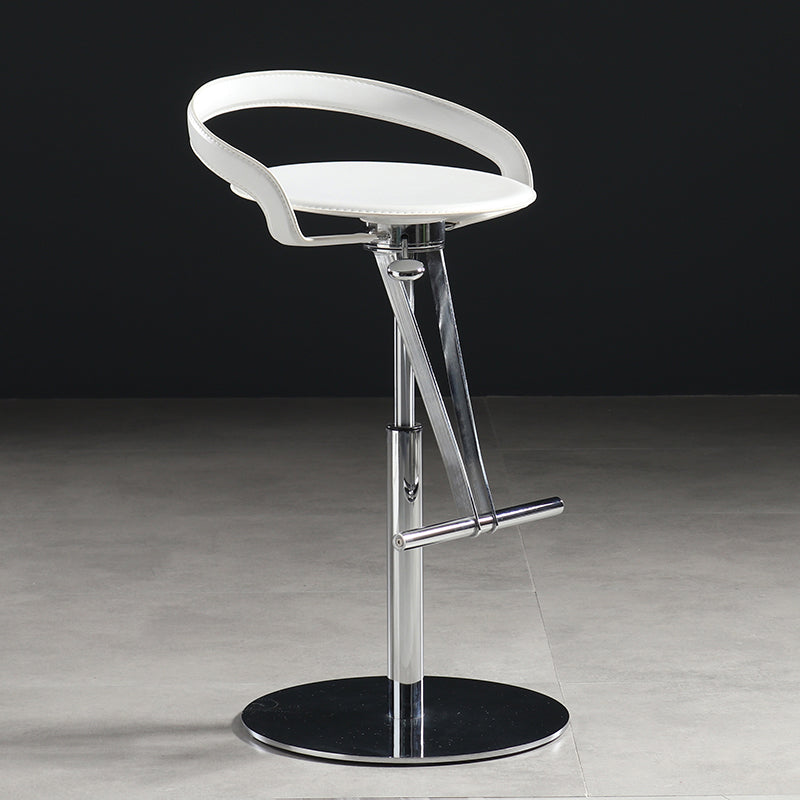 Taburetes modernos de barra ajustable taburetes de barra de respaldo de cuero para comedor