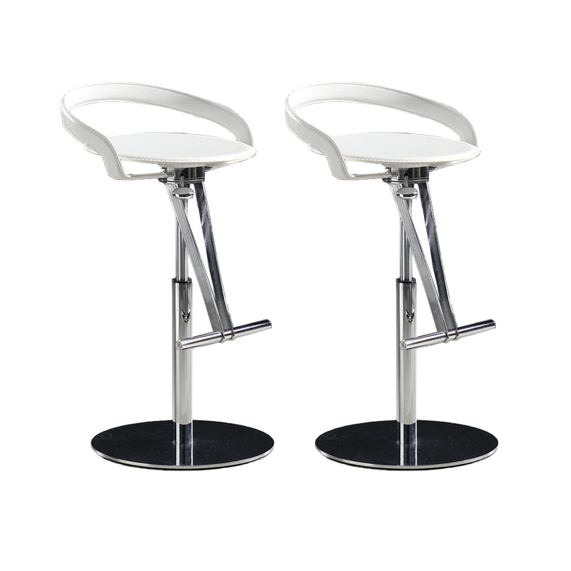 Taburetes modernos de barra ajustable taburetes de barra de respaldo de cuero para comedor