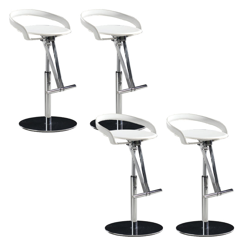 Taburetes modernos de barra ajustable taburetes de barra de respaldo de cuero para comedor