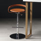 Taburetes modernos de barra ajustable taburetes de barra de respaldo de cuero para comedor