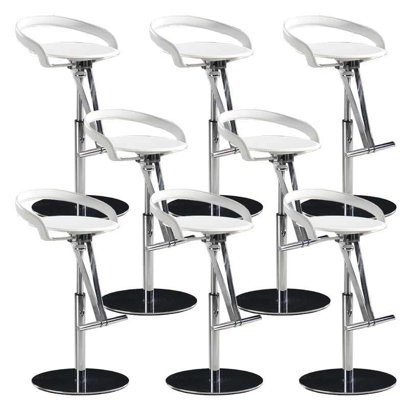 Taburetes modernos de barra ajustable taburetes de barra de respaldo de cuero para comedor