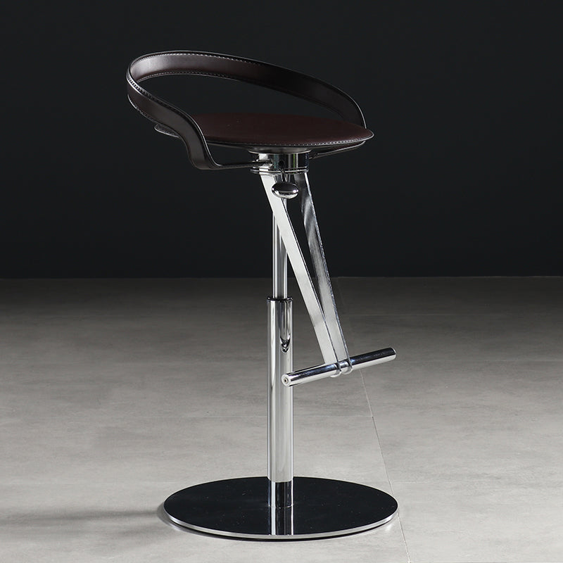 Taburetes modernos de barra ajustable taburetes de barra de respaldo de cuero para comedor