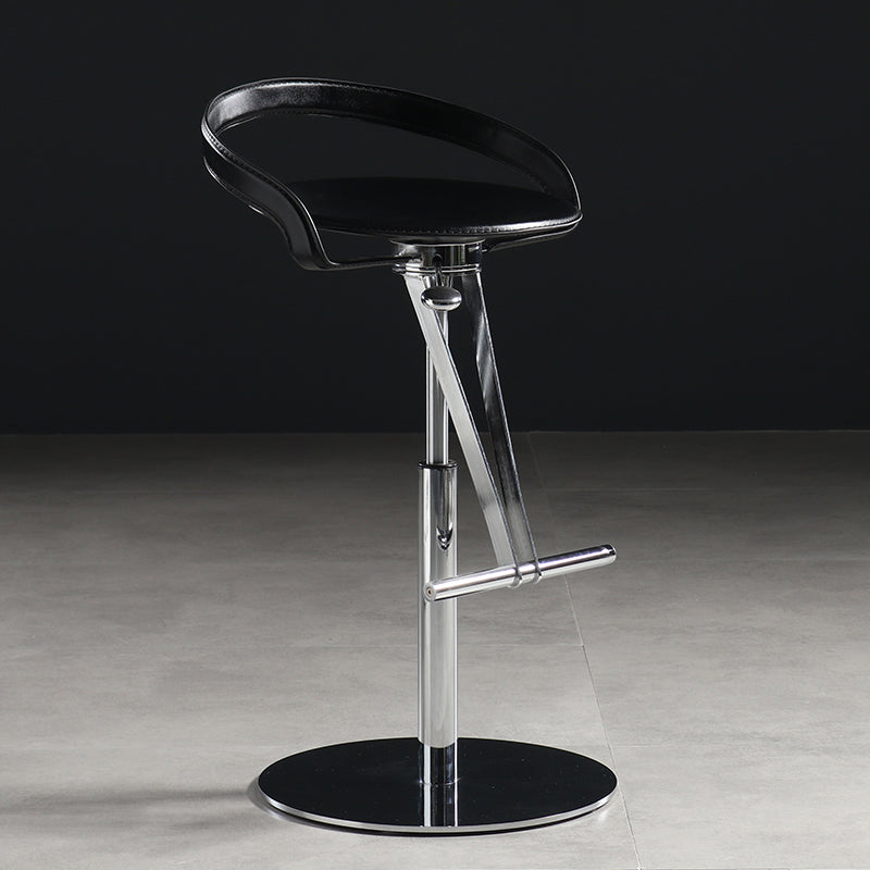 Taburetes modernos de barra ajustable taburetes de barra de respaldo de cuero para comedor