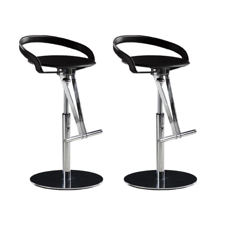 Taburetes modernos de barra ajustable taburetes de barra de respaldo de cuero para comedor