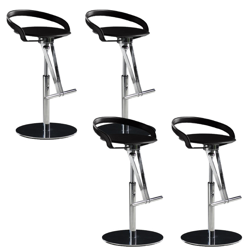 Taburetes modernos de barra ajustable taburetes de barra de respaldo de cuero para comedor