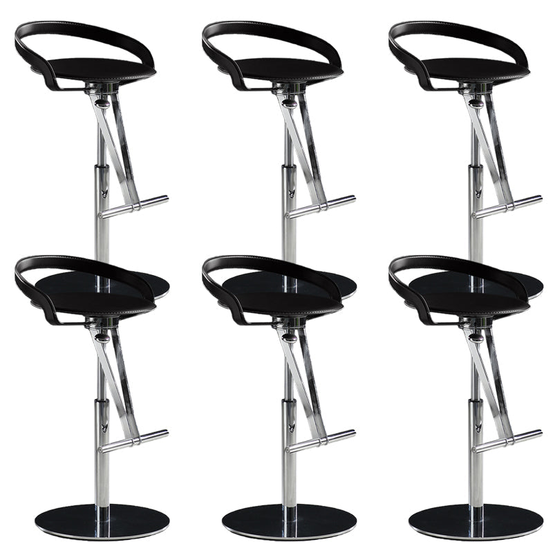Taburetes modernos de barra ajustable taburetes de barra de respaldo de cuero para comedor